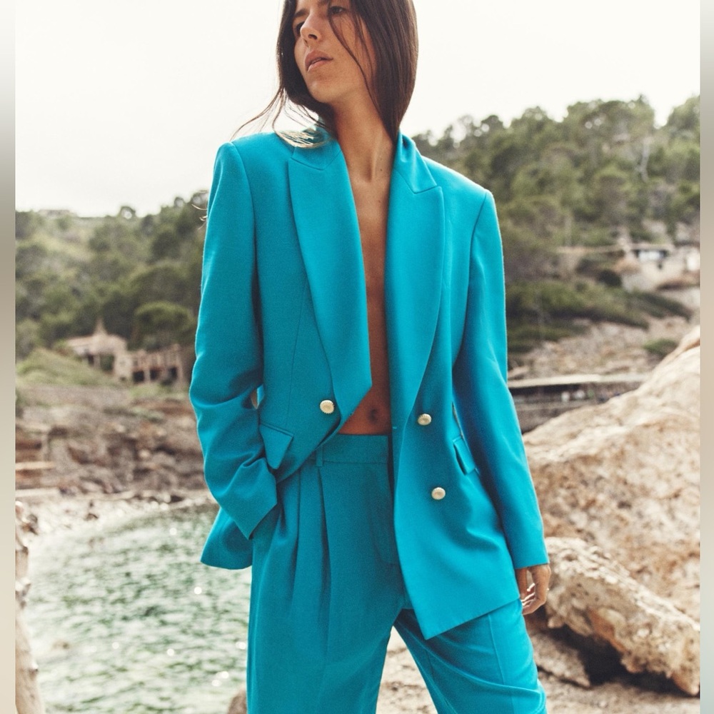 ZARA DOUBLE BRESTED BLAZER BLOGGER FAV